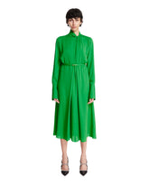 Green Silk Dress with Belt - TOM FORD WOMEN | PLP | Antonia