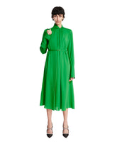 Green Silk Dress with Belt - TOM FORD WOMEN | PLP | Antonia