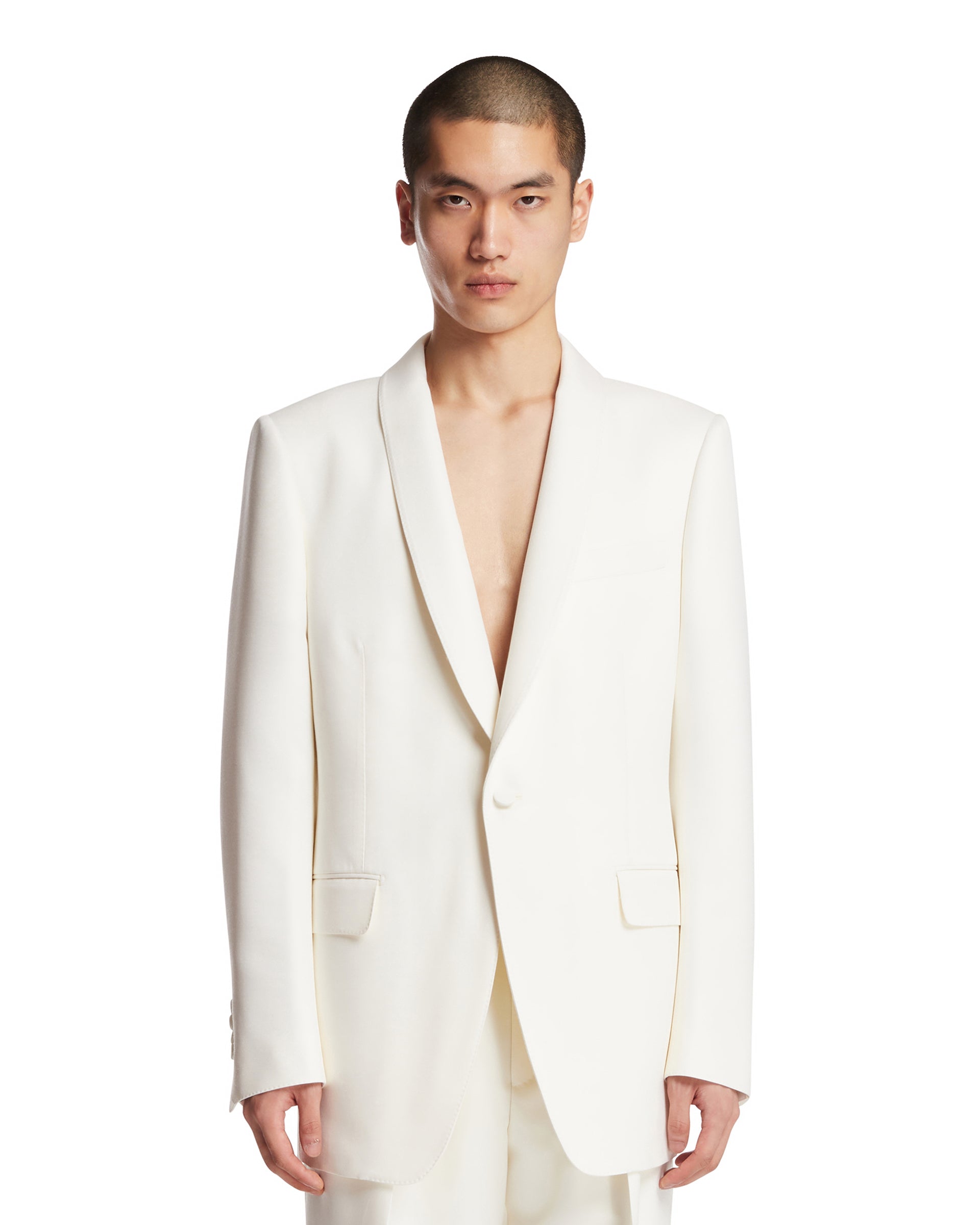 White Shawl-Lapel Blazer | TOM FORD - Antonia