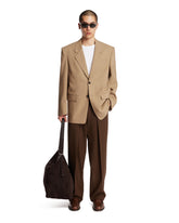 Brown Wool Pleated Trousers | PDP | Antonia