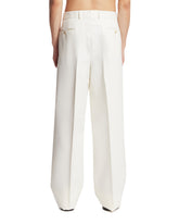 White Wool and Silk Trousers | PDP | Antonia