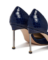 Blue Croco Pumps | PDP | Antonia