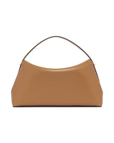 Beige T-Lock Leather Top Handle Bag | PDP | Antonia