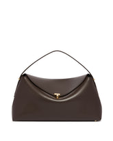 Brown T-Lock Top Handle Bag - TOTEME WOMEN | PLP | Antonia