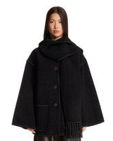Black Wool Scarf Jacket | All | Antonia