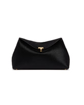 Borsa T-Lock Clutch In Cavallino Nera | PDP | Antonia