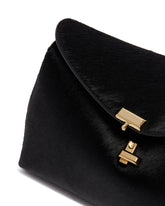 Borsa T-Lock Clutch In Cavallino Nera | PDP | Antonia