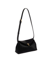 Borsa T-Lock Clutch In Cavallino Nera | PDP | Antonia