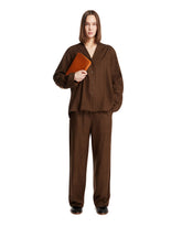 Brown Monogram Wool Top | PDP | Antonia