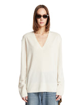 White V-Neck Sweater | PDP | Antonia
