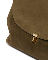 Borsa T-Lock Satchel In Suede Verde | PDP | Antonia