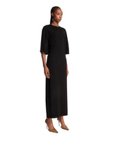 Black Wool Long Dress | PDP | Antonia