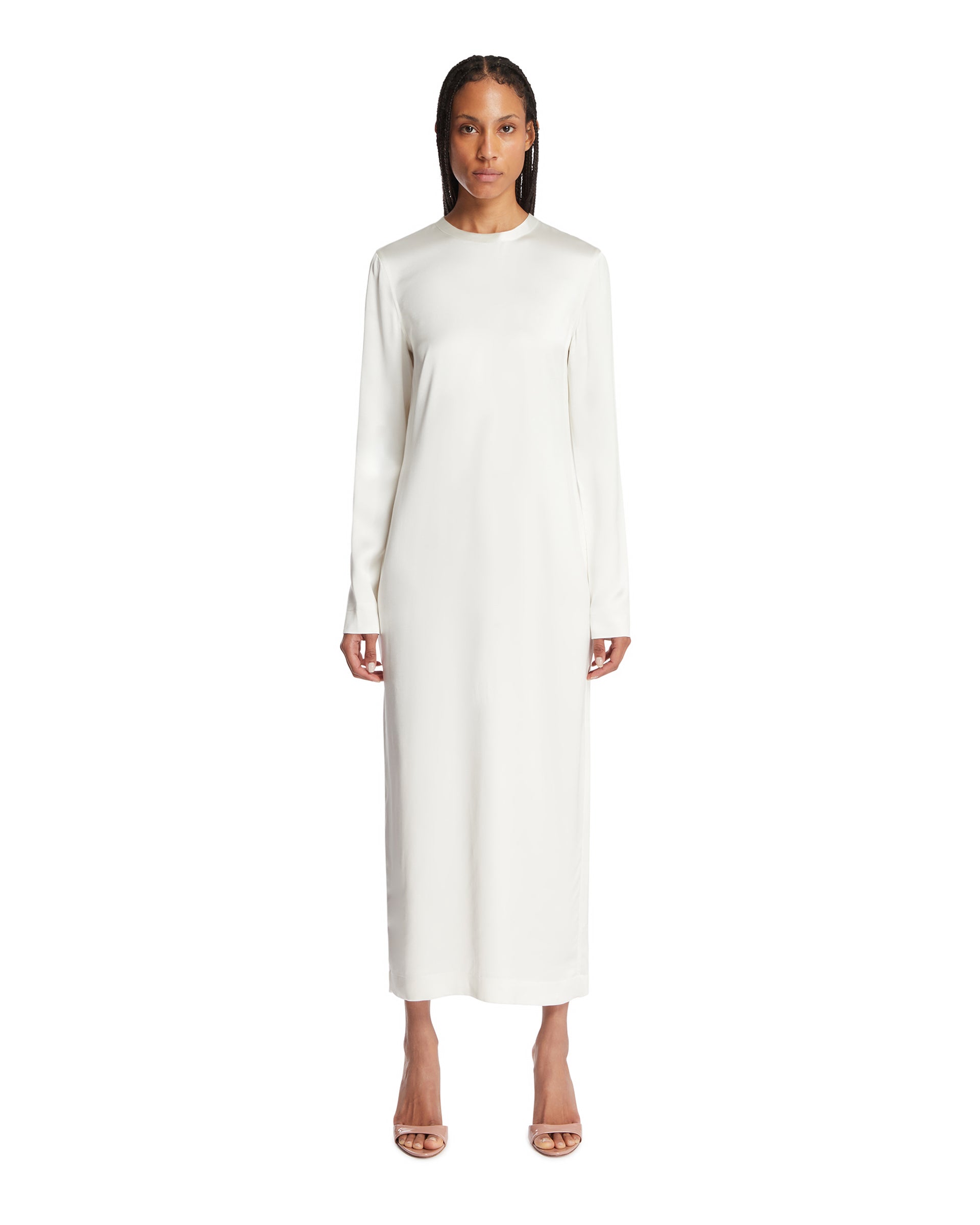 White Long Satin Dress | TOTEME - Antonia White Long Satin Dress | TOTEME - Antonia
