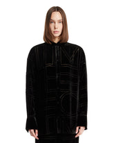 Black Monogram Wool Top | PDP | Antonia