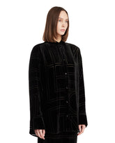 Black Monogram Wool Top | PDP | Antonia