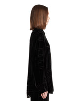 Black Monogram Wool Top | PDP | Antonia