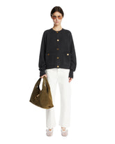 Gray Jewel-Button Cardigan - Women's knitwear | PLP | Antonia