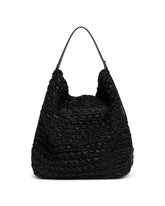 Black Raffia Belted Tote Bag | PDP | Antonia