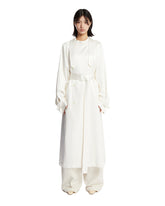 White Satin Trench Coat - Women's clothing | PLP | Antonia