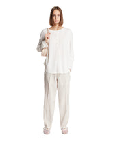White Julian Trousers In Silk - Women's trousers | PLP | Antonia