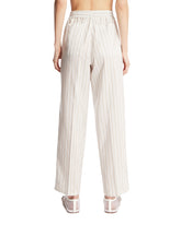 White Julian Trousers In Silk | PDP | Antonia
