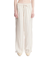 White Striped Wide-Leg Trousers - UMIT BENAN WOMEN | PLP | Antonia