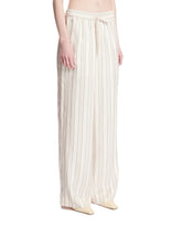 White Striped Wide-Leg Trousers | PDP | Antonia