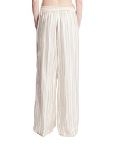 White Striped Wide-Leg Trousers | PDP | Antonia