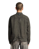 Gray Linen Button Jacket | PDP | Antonia