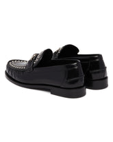 Black Medusa 95 Studded Loafers | PDP | Antonia