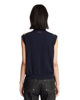 Blue Intarsia Vest | PDP | Antonia