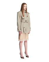 Beige Oversized Short Trench | PDP | Antonia