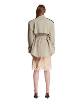Beige Oversized Short Trench | PDP | Antonia