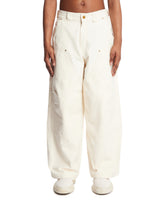White Stockton Double Knee Pants | PDP | Antonia