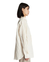 Beige Crinkled Veterano Shirt | PDP | Antonia