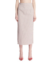 White Checked Midi Skirt - WILLY CHAVARRIA WOMEN | PLP | Antonia