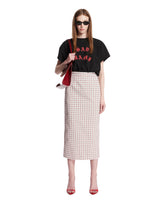 White Checked Midi Skirt - WILLY CHAVARRIA WOMEN | PLP | Antonia