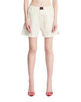 White Cotton Shorts - WILLY CHAVARRIA WOMEN | PLP | Antonia