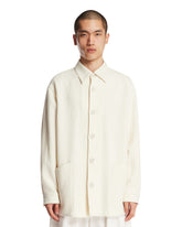 Overshirt In Lana E Lino Bianca - NUOVI ARRIVI ABBIGLIAMENTO UOMO | PLP | Antonia