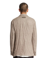 Giacca In Lino A Quadri Beige | PDP | Antonia