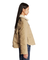 Beige Technical Cotton Down Jacket | PDP | Antonia