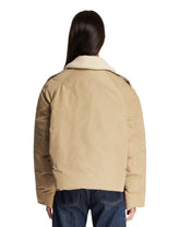 Beige Technical Cotton Down Jacket | PDP | Antonia