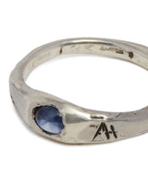 Silver And Sapphire Band Ring | PDP | dAgency