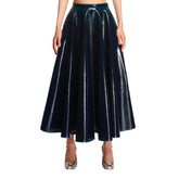 Blue Long Flared Skirt - ALAIA | PLP | dAgency