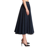 Blue Flared Midi Skirt - Women's skirts | PLP | dAgency