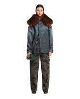 Green Faux Fur Maxi Bomber - Women's jackets | PLP | dAgency