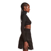 Black Crinoline Cardigan - Women's knitwear | PLP | dAgency