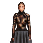 Black Cage Knitted Pullover - Alaia women | PLP | dAgency