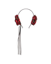 Red Floral-appliqué Headband - ALESSANDRA RICH WOMEN | PLP | dAgency