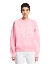 Pink Logo Sweater - ALEXANDER WANG WOMEN | PLP | dAgency